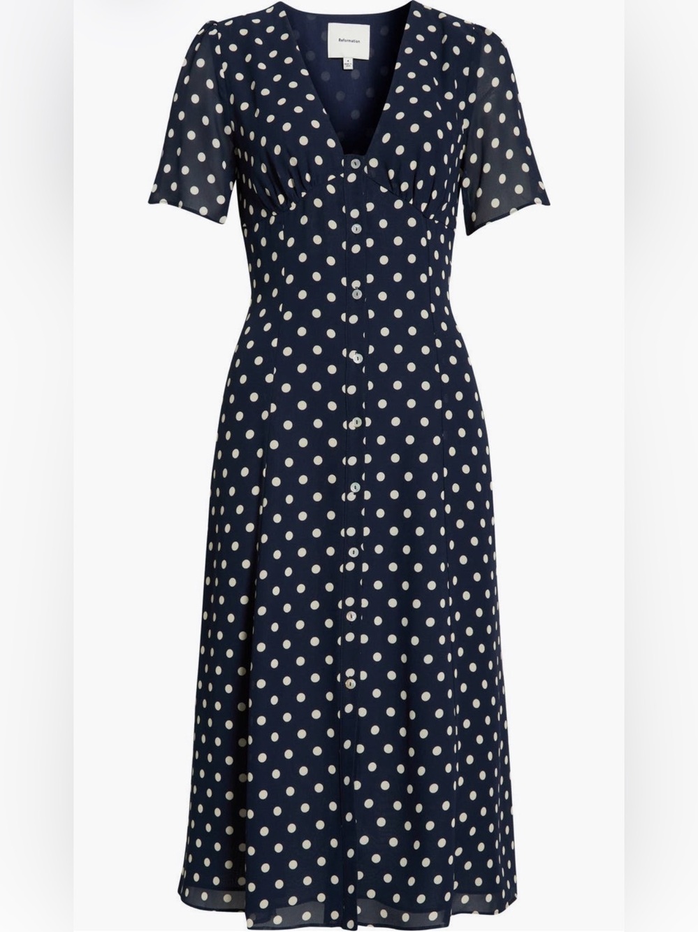 NWT Reformation By Anthropologie Lise Polka Dot Dress SZ 6